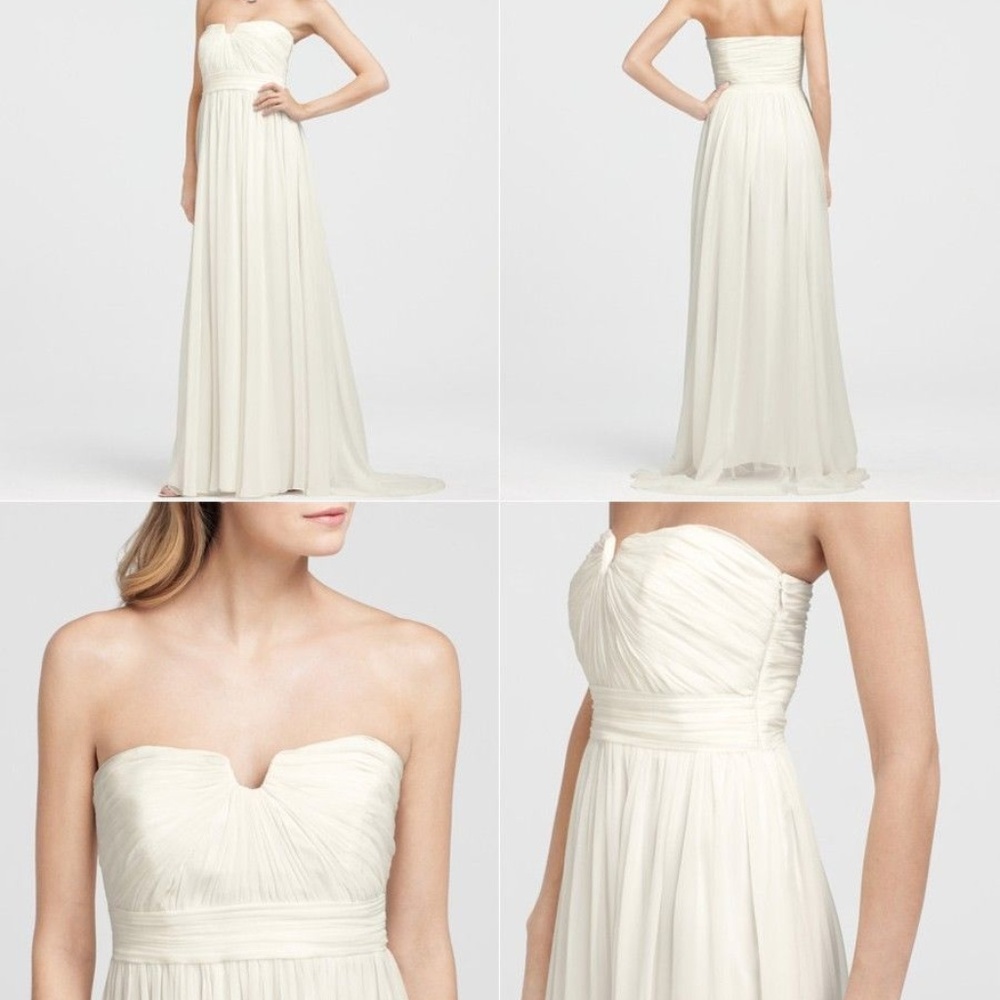 Ann Taylor silk strapless wedding dress